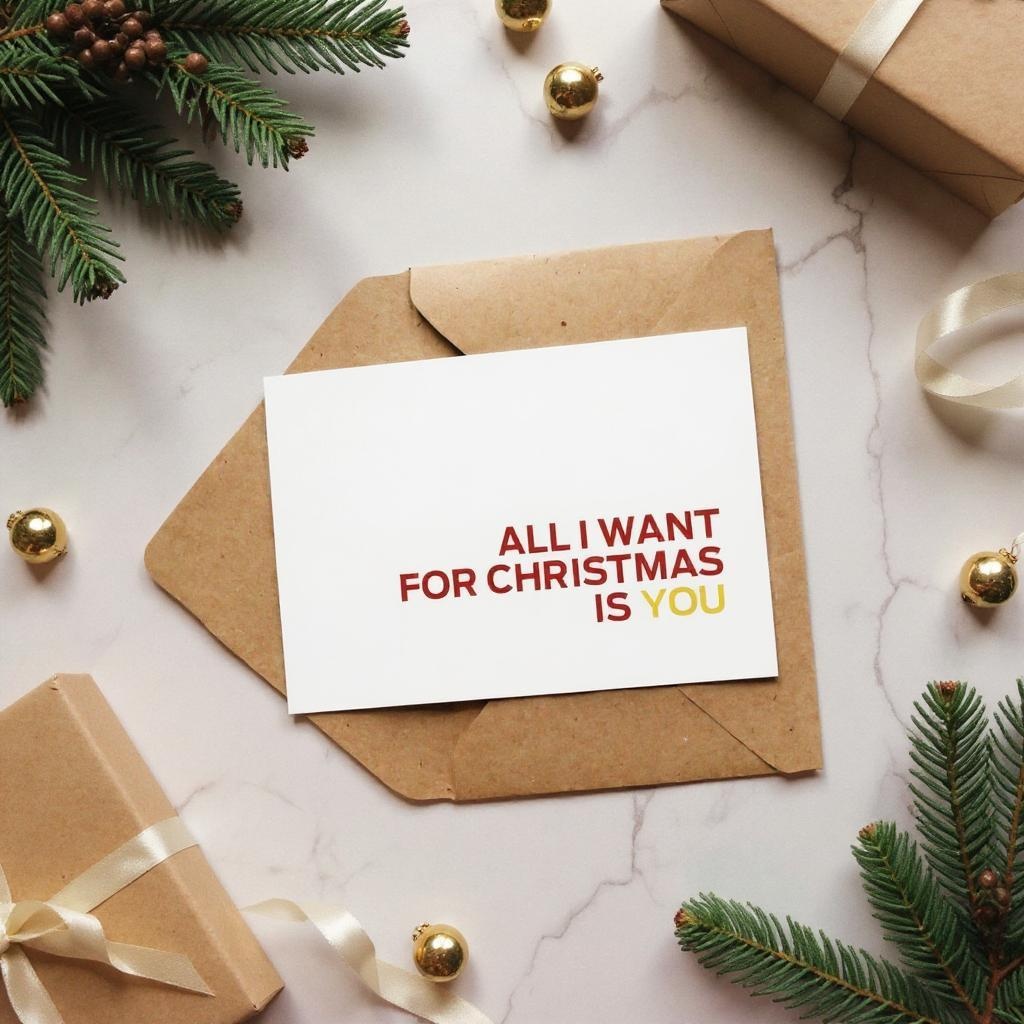 Postkaart "All I want for christmas..."