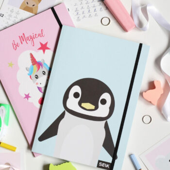 Täpivihik be magical unicorn & penguin (2tk pakis)