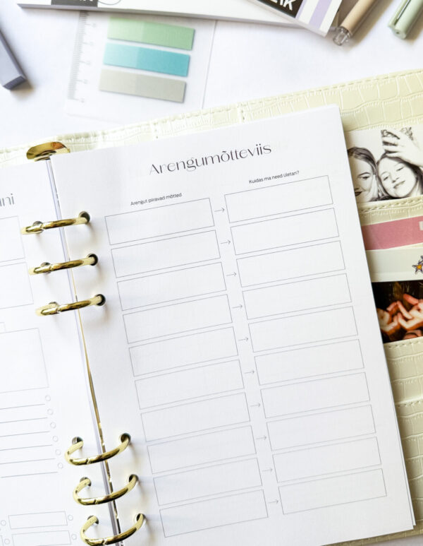 Premium nahast kaantega Tegude Kalender märkmik 25/26 valge - Image 15