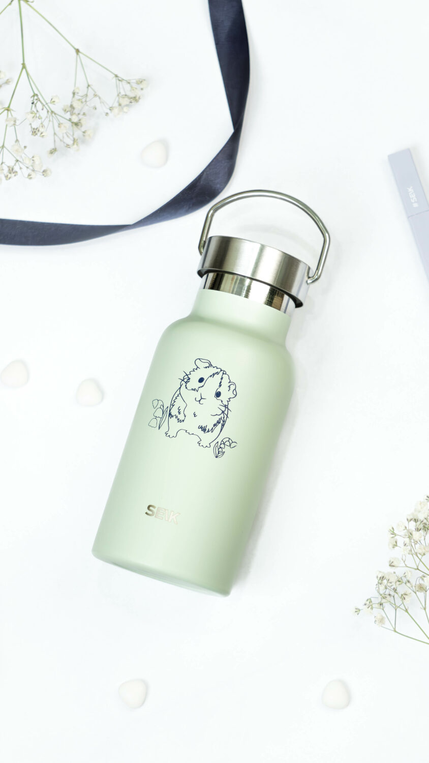 SEIK joogipudel / termospudel - merisiga - heleroheline 350 ml terasest