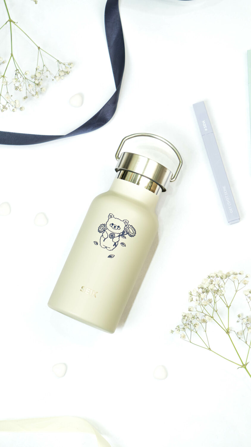 SEIK joogipudel / termospudel - karuke - beež 350 ml terasest