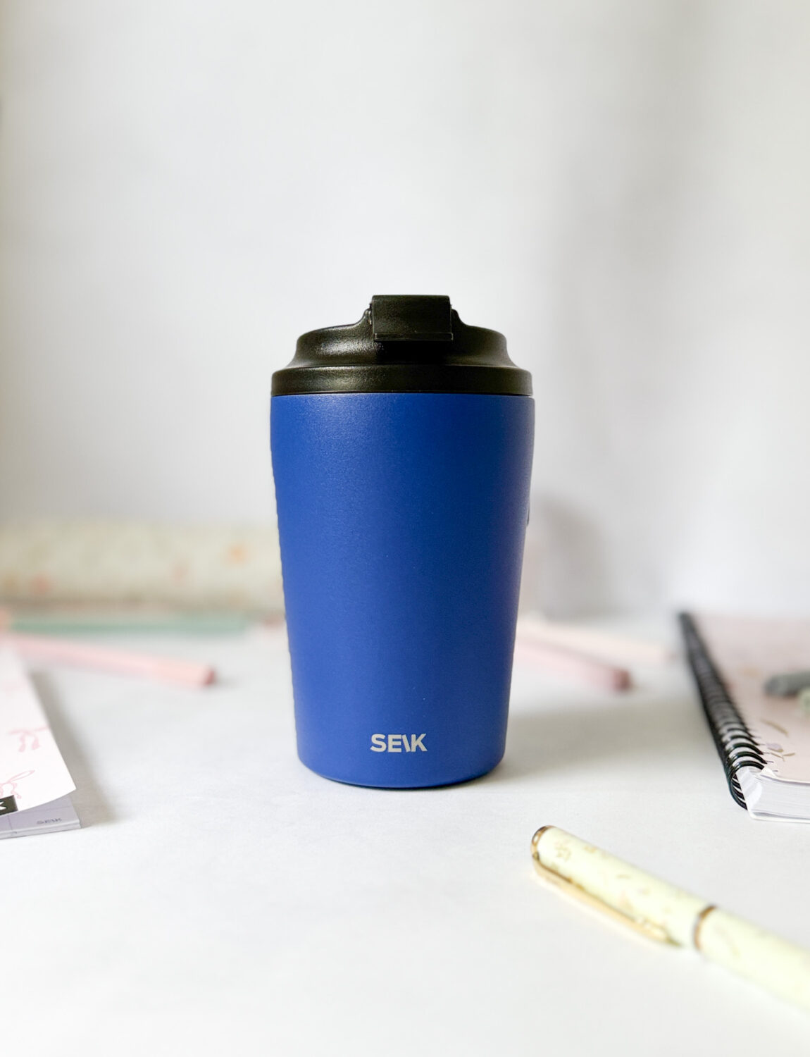 Kohvitermos terasest - sinine (350 ml)