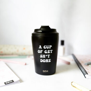 Kohvitermos terasest - get sh*t done (350 ml)