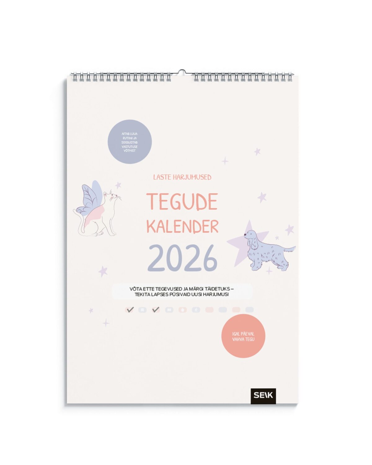 Tegude Kalender laste harjumuste kalender 2026 (A4)