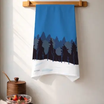 köögirätik - Sini-must-valge