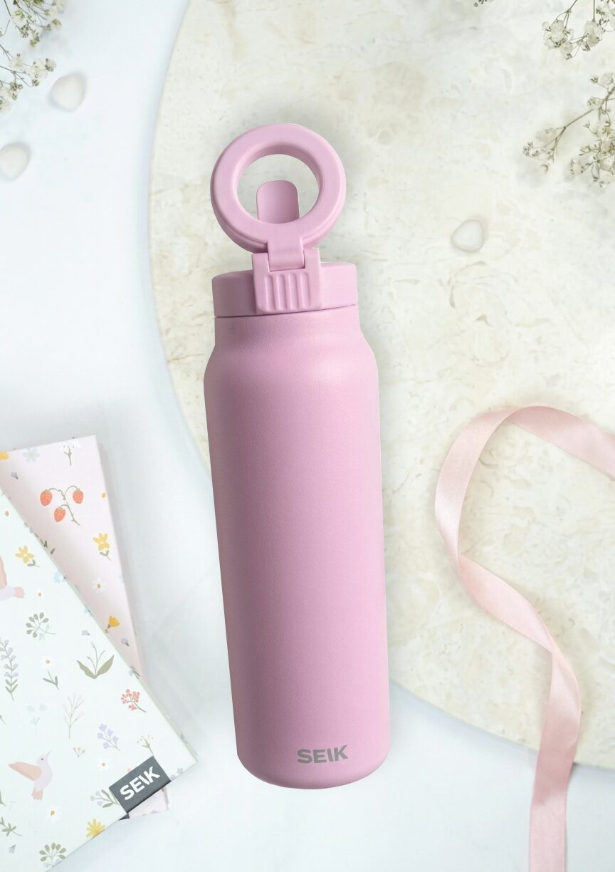 Kaks ühes termospudel magnetilise telefonihoidikuga – roosa (Copy)